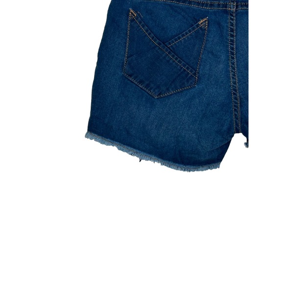 Nightcap Women's Jean Shorts Mid-Rise Cut-Off 5-Pocket Stretch Denim Blue Sz. 26 - Picture 7 of 10